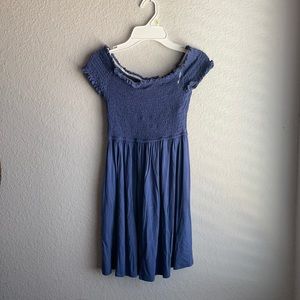 Smocked top, Blue Dress